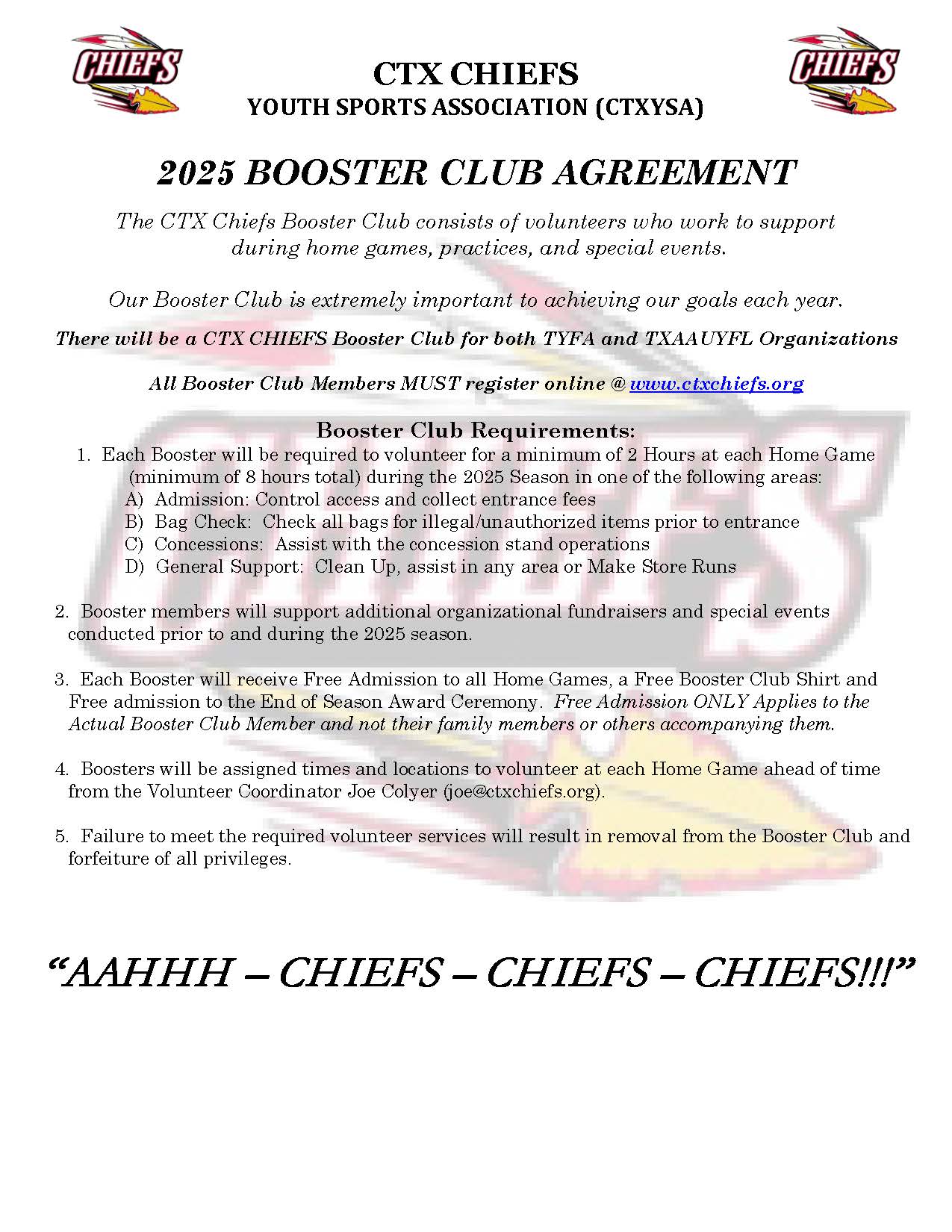 2025 Chiefs Booster Club